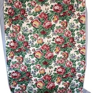 Longaberger Pair 100% Cotton Chintz Rose Garden Design Curtain 4 Panels 42"x86"